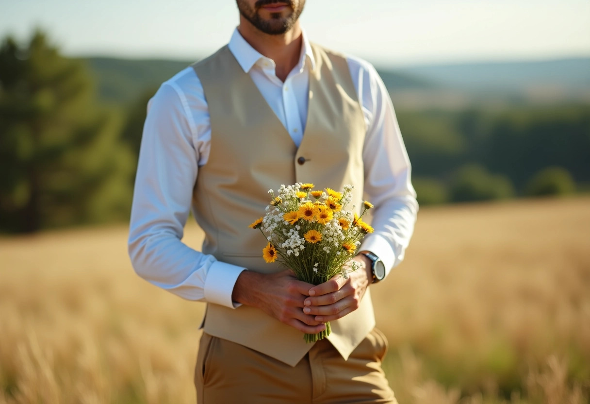 tenue mariage champêtre homme