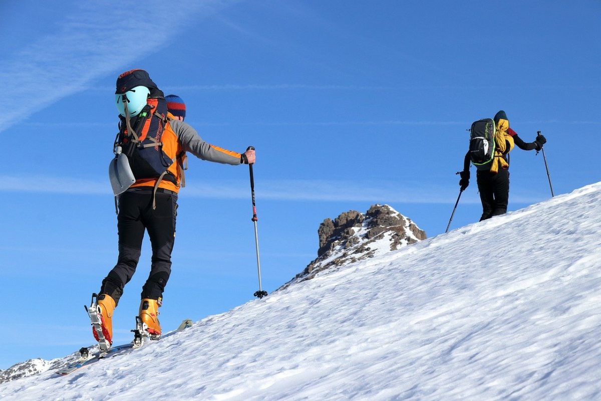 trek en montagne l'hiver